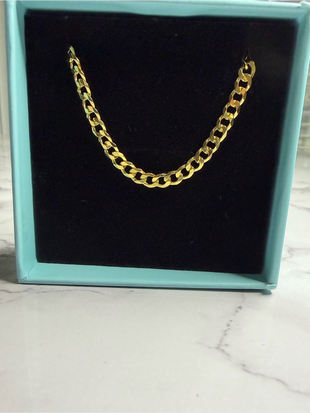 Gold Curb Link Bracelet 3.9 mm